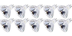 (10 pack) - Q20MR16/FL/CG 20-Watt MR16 Flood 12-Volt Halogen Light Bulbs, Ideal For Track Lighting, Protected With UV Glass Cover, BAB - 20W, 12V, GU5.3 Bi-Pin Base, Halogen Light Bulb