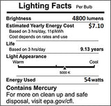 (Pack of 6) F54T5/850/HO 54-Watt T5 Fluorescent High Output Bulbs, 5000K Daylight, 54W 48 inch Fluorescent Light Bulbs