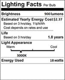 (10 Pack) PLD-18W 830, 2 Pin G24D-2, 18 Watt Double Tube, Compact Fluorescent Light Bulb