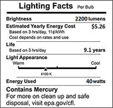 (Case of 14) F40T12/SP865 DAYLIGHT Linear Fluorescent 40-Watt T12 6500K Light Bulbs 48"